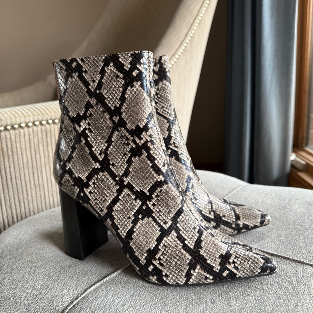 Jeffrey Campbell Raven Snakeskin Boots
